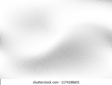 Abstract halftone wave dotted background. Halftone twisted grunge pattern, dot, circle.  Vector modern optical halftone pop art texture for poster, business card, cover, label mock-up, sticker layout