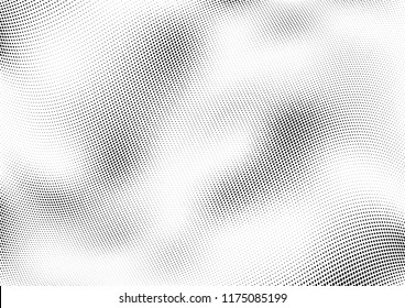 Abstract halftone wave dotted background. Halftone twisted grunge pattern, dot, circle.  Vector modern optical halftone pop art texture for poster, business card, cover, label mock-up, sticker layout