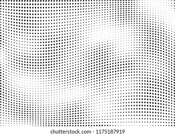 Abstract halftone wave dotted background. Halftone twisted grunge pattern, dot, circle.  Vector modern optical halftone pop art texture for poster, business card, cover, label mock-up, sticker layout