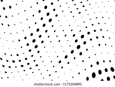 Abstract halftone wave dotted background. Halftone twisted grunge pattern, dot, circle.  Vector modern optical halftone pop art texture for poster, business card, cover, label mock-up, sticker layout