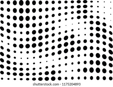 Abstract halftone wave dotted background. Halftone twisted grunge pattern, dot, circle.  Vector modern optical halftone pop art texture for poster, business card, cover, label mock-up, sticker layout