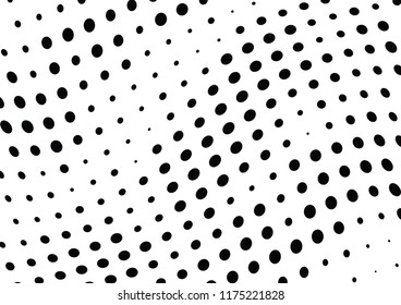 Abstract halftone wave dotted background. Halftone twisted grunge pattern, dot, circle.  Vector modern optical halftone pop art texture for poster, business card, cover, label mock-up, sticker layout