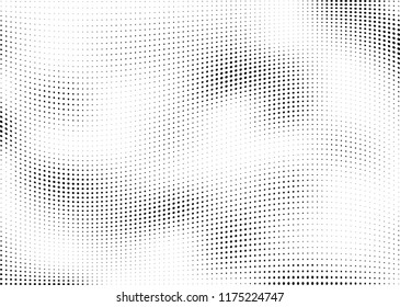 Abstract halftone wave dotted background. Halftone twisted grunge pattern, dot, circle.  Vector modern optical halftone pop art texture for poster, business card, cover, label mock-up, sticker layout