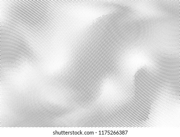 Abstract halftone wave dotted background. Halftone twisted grunge pattern, dot, circle.  Vector modern optical halftone pop art texture for poster, business card, cover, label mock-up, sticker layout