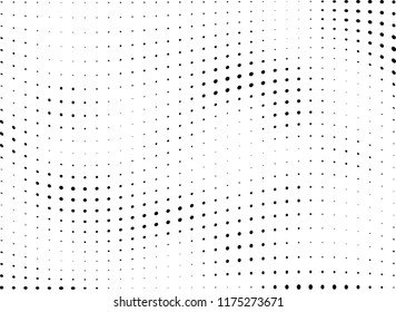 Abstract halftone wave dotted background. Halftone twisted grunge pattern, dot, circle.  Vector modern optical halftone pop art texture for poster, business card, cover, label mock-up, sticker layout