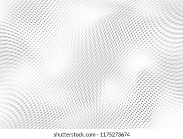 Abstract halftone wave dotted background. Halftone twisted grunge pattern, dot, circle.  Vector modern optical halftone pop art texture for poster, business card, cover, label mock-up, sticker layout
