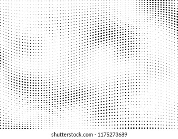 Abstract halftone wave dotted background. Halftone twisted grunge pattern, dot, circle.  Vector modern optical halftone pop art texture for poster, business card, cover, label mock-up, sticker layout