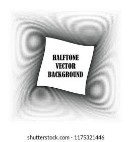 Abstract halftone wave dotted background. Halftone twisted grunge pattern, dot, circle.  Frame modern optical halftone pop art texture for poster, business card, cover, label mock-up, sticker layout