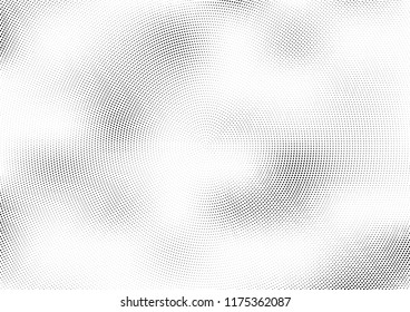 Abstract halftone wave dotted background. Halftone twisted grunge pattern, dot, circle.  Vector modern optical halftone pop art texture for poster, business card, cover, label mock-up, sticker layout