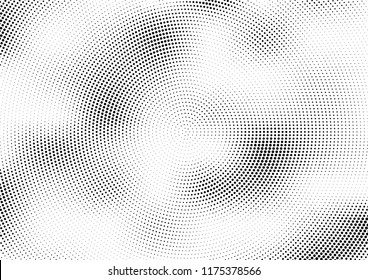 Abstract halftone wave dotted background. Halftone twisted grunge pattern, dot, circle.  Vector modern optical halftone pop art texture for poster, business card, cover, label mock-up, sticker layout