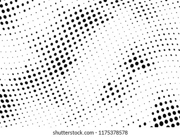 Abstract halftone wave dotted background. Halftone twisted grunge pattern, dot, circle.  Vector modern optical halftone pop art texture for poster, business card, cover, label mock-up, sticker layout