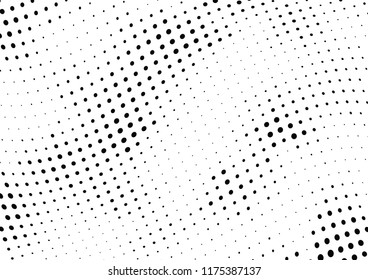 Abstract halftone wave dotted background. Halftone twisted grunge pattern, dot, circle.  Vector modern optical halftone pop art texture for poster, business card, cover, label mock-up, sticker layout