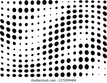 Abstract halftone wave dotted background. Halftone twisted grunge pattern, dot, circle.  Vector modern optical halftone pop art texture for poster, business card, cover, label mock-up, sticker layout
