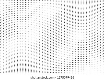 Abstract halftone wave dotted background. Halftone twisted grunge pattern, dot, circle.  Vector modern optical halftone pop art texture for poster, business card, cover, label mock-up, sticker layout