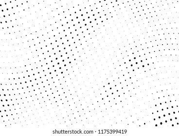 Abstract halftone wave dotted background. Halftone twisted grunge pattern, dot, circle.  Vector modern optical halftone pop art texture for poster, business card, cover, label mock-up, sticker layout