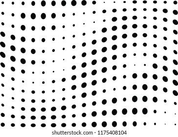 Abstract halftone wave dotted background. Halftone twisted grunge pattern, dot, circle.  Vector modern optical halftone pop art texture for poster, business card, cover, label mock-up, sticker layout