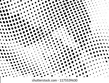 Abstract halftone wave dotted background. Halftone twisted grunge pattern, dot, circle.  Vector modern optical halftone pop art texture for poster, business card, cover, label mock-up, sticker layout