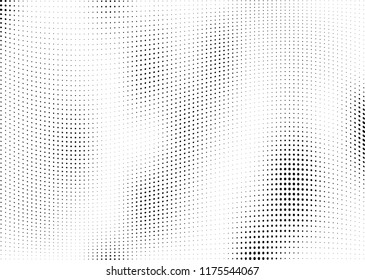 Abstract halftone wave dotted background. Halftone twisted grunge pattern, dot, circle.  Vector modern optical halftone pop art texture for poster, business card, cover, label mock-up, sticker layout