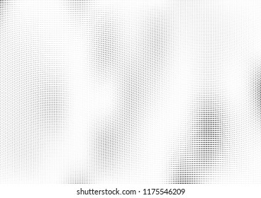 Abstract halftone wave dotted background. Halftone twisted grunge pattern, dot, circle.  Vector modern optical halftone pop art texture for poster, business card, cover, label mock-up, sticker layout