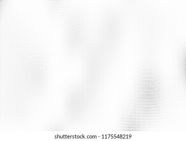 Abstract halftone wave dotted background. Halftone twisted grunge pattern, dot, circle.  Vector modern optical halftone pop art texture for poster, business card, cover, label mock-up, sticker layout