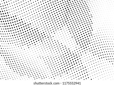 Abstract halftone wave dotted background. Halftone twisted grunge pattern, dot, circle.  Vector modern optical halftone pop art texture for poster, business card, cover, label mock-up, sticker layout