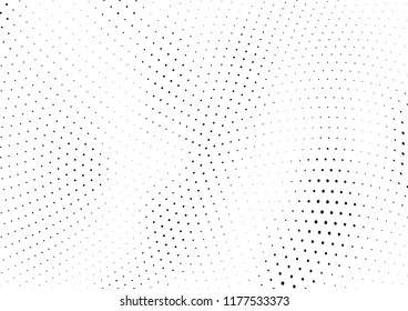 Abstract halftone wave dotted background. Halftone twisted grunge pattern, dot, circle.  Vector modern optical halftone pop art texture for poster, business card, cover, label mock-up, sticker layout