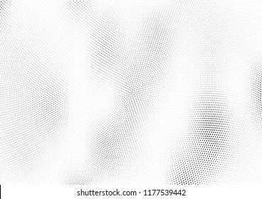 Abstract halftone wave dotted background. Halftone twisted grunge pattern, dot, circle.  Vector modern optical halftone pop art texture for poster, business card, cover, label mock-up, sticker layout