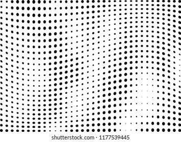 Abstract halftone wave dotted background. Halftone twisted grunge pattern, dot, circle.  Vector modern optical halftone pop art texture for poster, business card, cover, label mock-up, sticker layout