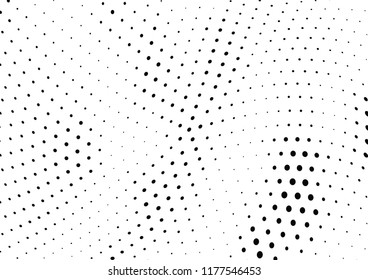 Abstract halftone wave dotted background. Halftone twisted grunge pattern, dot, circle.  Vector modern optical halftone pop art texture for poster, business card, cover, label mock-up, sticker layout