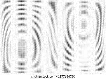 Abstract halftone wave dotted background. Halftone twisted grunge pattern, dot, circle.  Vector modern optical halftone pop art texture for poster, business card, cover, label mock-up, sticker layout