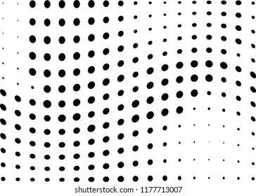 Abstract halftone wave dotted background. Halftone twisted grunge pattern, dot, circle.  Vector modern optical halftone pop art texture for poster, business card, cover, label mock-up, sticker layout