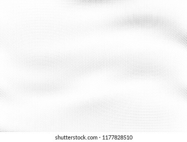 Abstract halftone wave dotted background. Halftone twisted grunge pattern, dot, circle.  Vector modern optical halftone pop art texture for poster, business card, cover, label mock-up, sticker layout