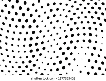 Abstract halftone wave dotted background. Halftone twisted grunge pattern, dot, circle.  Vector modern optical halftone pop art texture for poster, business card, cover, label mock-up, sticker layout
