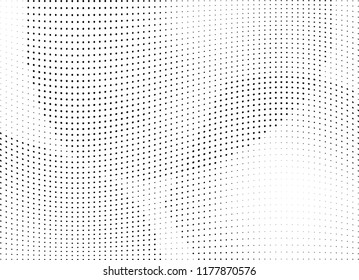 Abstract halftone wave dotted background. Halftone twisted grunge pattern, dot, circle.  Vector modern optical halftone pop art texture for poster, business card, cover, label mock-up, sticker layout