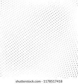 Abstract halftone wave dotted background. Futuristic twisted grunge pattern. Vector pop art texture for posters, business cards, cover, labels mock-up, stickers layout