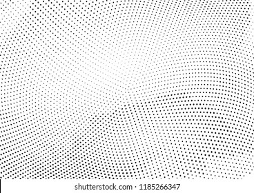 Abstract halftone wave dotted background. Halftone twisted grunge pattern, dot, circle.  Vector modern optical halftone pop art texture for poster, business card, cover, label mock-up, sticker layout