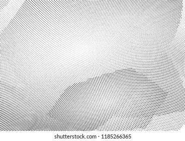 Abstract halftone wave dotted background. Halftone twisted grunge pattern, dot, circle.  Vector modern optical halftone pop art texture for poster, business card, cover, label mock-up, sticker layout