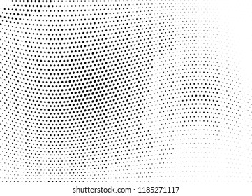 Abstract halftone wave dotted background. Halftone twisted grunge pattern, dot, circle.  Vector modern optical halftone pop art texture for poster, business card, cover, label mock-up, sticker layout