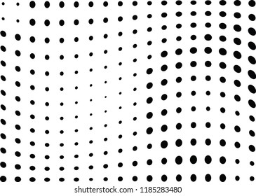 Abstract halftone wave dotted background. Halftone twisted grunge pattern, dot, circle.  Vector modern optical halftone pop art texture for poster, business card, cover, label mock-up, sticker layout