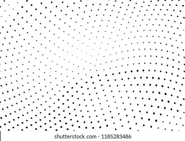 Abstract halftone wave dotted background. Halftone twisted grunge pattern, dot, circle.  Vector modern optical halftone pop art texture for poster, business card, cover, label mock-up, sticker layout