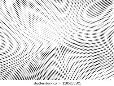 Abstract halftone wave dotted background. Halftone twisted grunge pattern, dot, circle.  Vector modern optical halftone pop art texture for poster, business card, cover, label mock-up, sticker layout