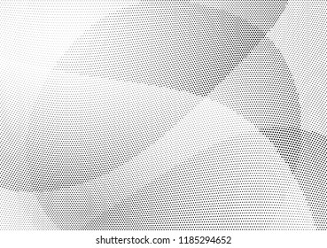 Abstract halftone wave dotted background. Halftone twisted grunge pattern, dot, circle.  Vector modern optical halftone pop art texture for poster, business card, cover, label mock-up, sticker layout