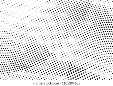 Abstract halftone wave dotted background. Halftone twisted grunge pattern, dot, circle.  Vector modern optical halftone pop art texture for poster, business card, cover, label mock-up, sticker layout
