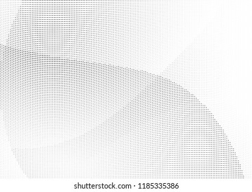 Abstract halftone wave dotted background. Halftone twisted grunge pattern, dot, circle.  Vector modern optical halftone pop art texture for poster, business card, cover, label mock-up, sticker layout