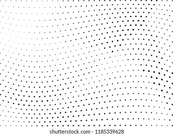 Abstract halftone wave dotted background. Halftone twisted grunge pattern, dot, circle.  Vector modern optical halftone pop art texture for poster, business card, cover, label mock-up, sticker layout