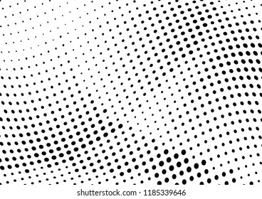 Abstract halftone wave dotted background. Halftone twisted grunge pattern, dot, circle.  Vector modern optical halftone pop art texture for poster, business card, cover, label mock-up, sticker layout
