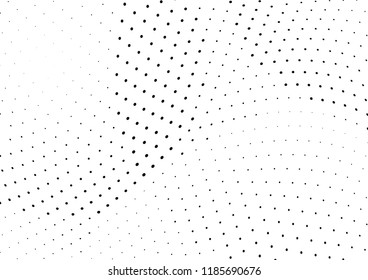 Abstract halftone wave dotted background. Halftone twisted grunge pattern, dot, circle.  Vector modern optical halftone pop art texture for poster, business card, cover, label mock-up, sticker layout