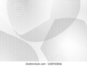 Abstract halftone wave dotted background. Halftone twisted grunge pattern, dot, circle.  Vector modern optical halftone pop art texture for poster, business card, cover, label mock-up, sticker layout
