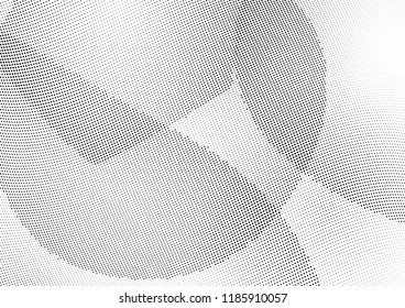 Abstract halftone wave dotted background. Halftone twisted grunge pattern, dot, circle.  Vector modern optical halftone pop art texture for poster, business card, cover, label mock-up, sticker layout