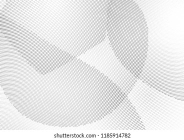 Abstract halftone wave dotted background. Halftone twisted grunge pattern, dot, circle.  Vector modern optical halftone pop art texture for poster, business card, cover, label mock-up, sticker layout